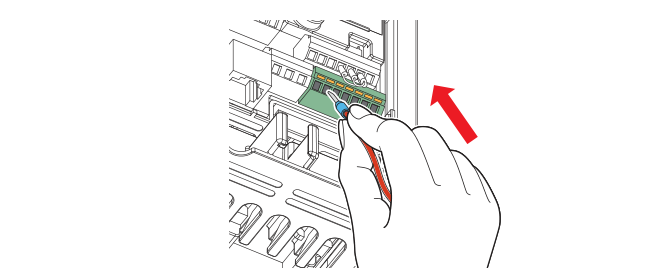 快速門變頻器電線插入端子操作圖片