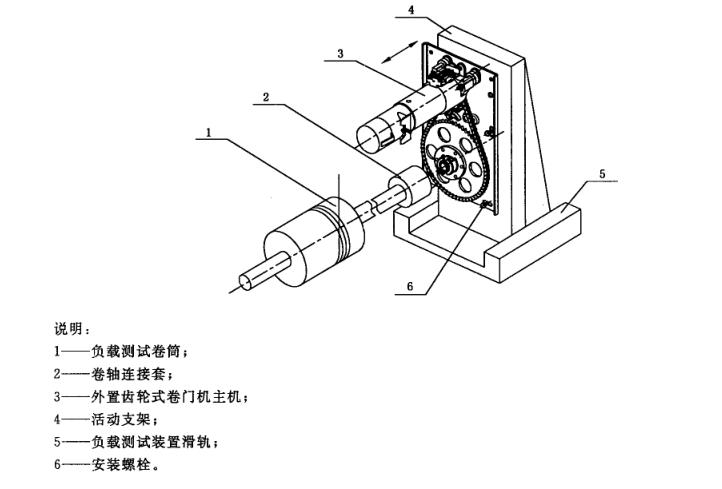 外置齒輪式卷門(mén)機(jī)安裝圖